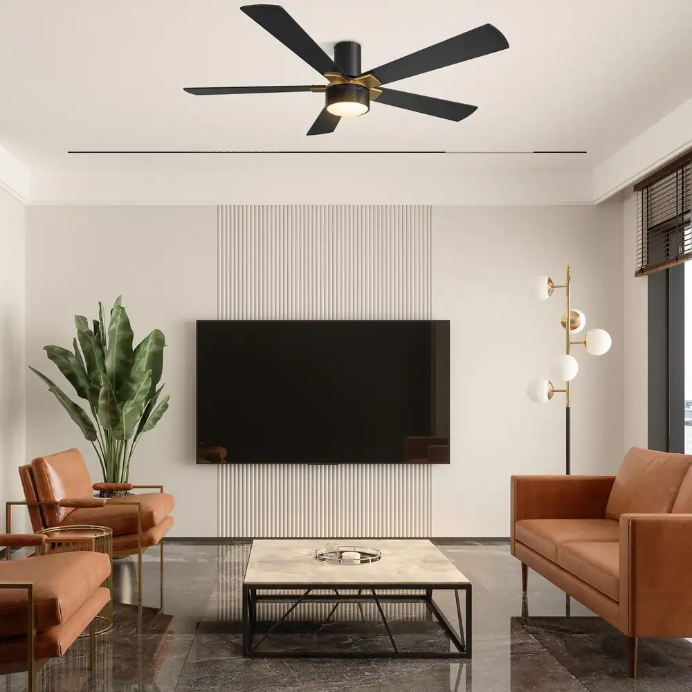 CARRO Granby 52 in. Integrated LED Indoor/Outdoor Black DC Motor Smart Ceiling Fan w/Light/Remote, Works w/Alexa/Google Home