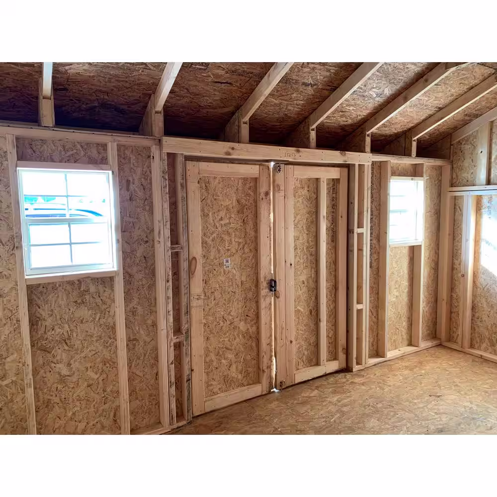 LITTLE COTTAGE CO. Classic Saltbox 8 ft. x 8 ft. Wood Storage Building DIY Kit with Floor