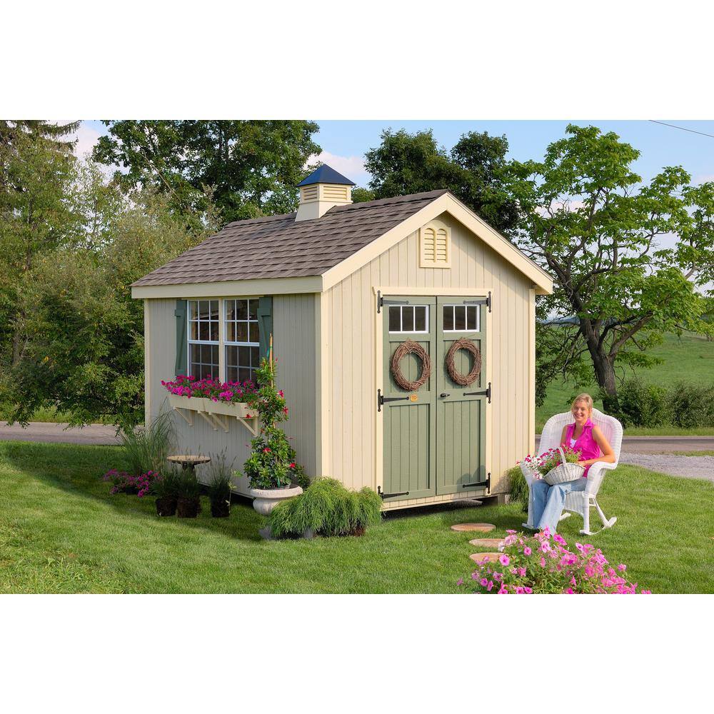 None Colonial Williamsburg 8 ft. x 14 ft. Wood Storage Shed DIY Kit with Floor Kit