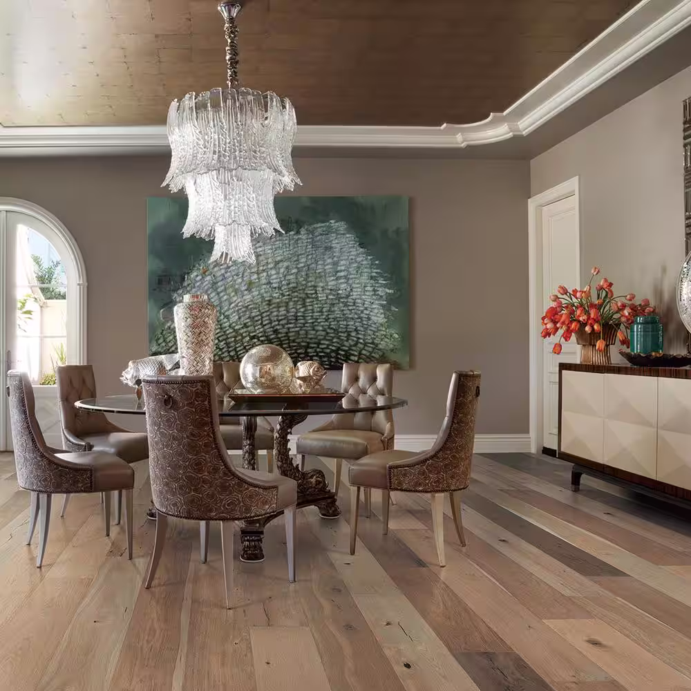 Malibu Wide Plank Silver Sands French Oak 9/16 in. T x 8.7 in. W Water Resistant Wirebrushed Engineered Hardwood Flooring (27.1 sqft/case)