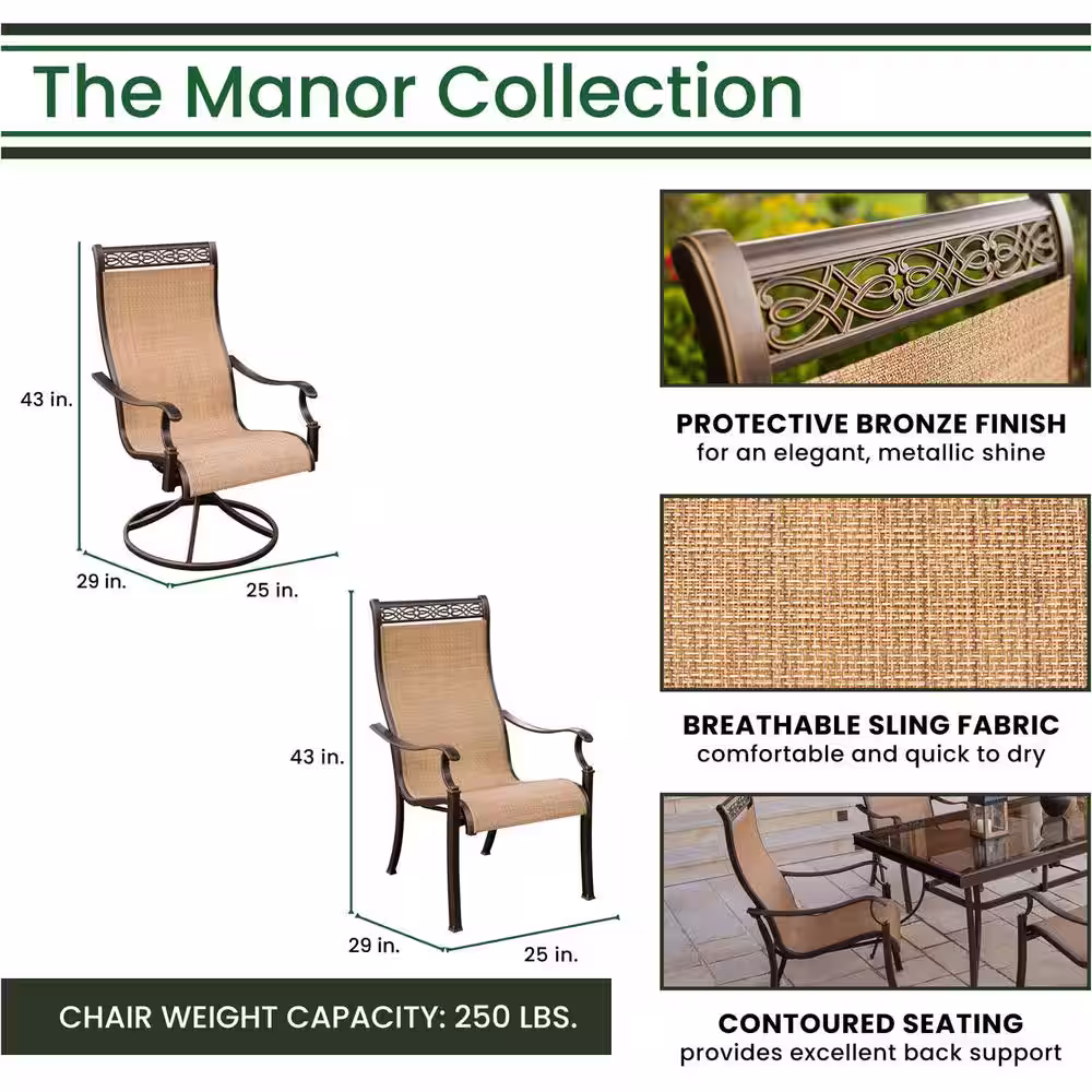 Hanover Monaco 7-Piece Outdoor Patio Dining Set