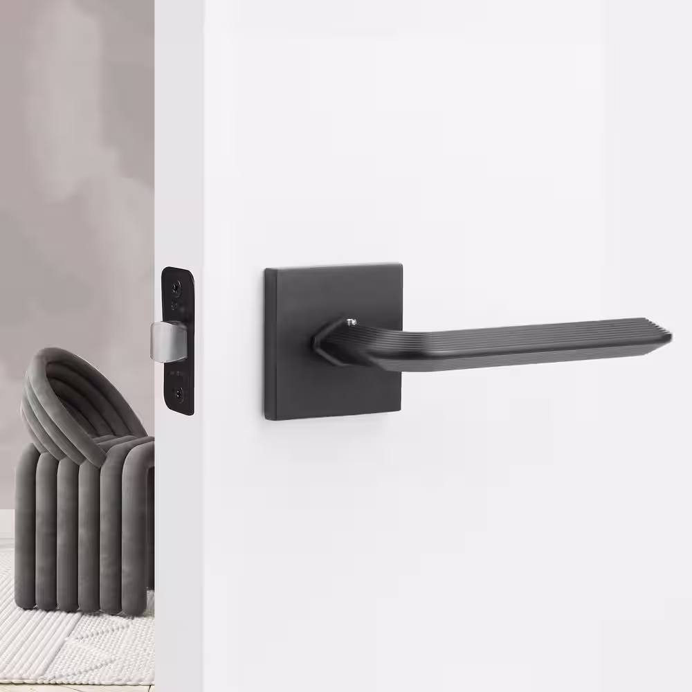 McBowery Crosby Matte Black Double Dummy Modern Door Lever