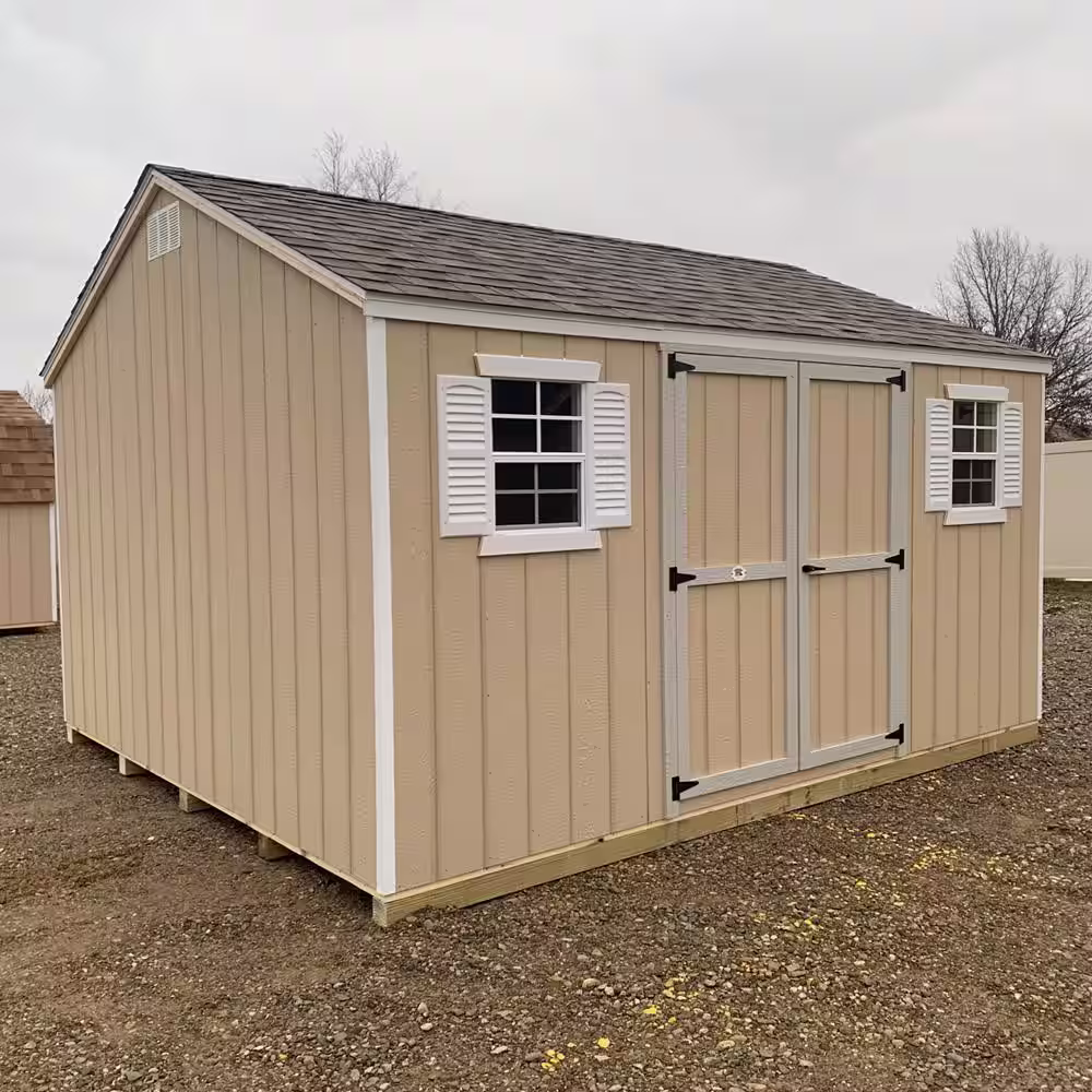 LITTLE COTTAGE CO. Value Workshop 8 ft. x 12 ft. Wood Shed Precut Kit with Floor