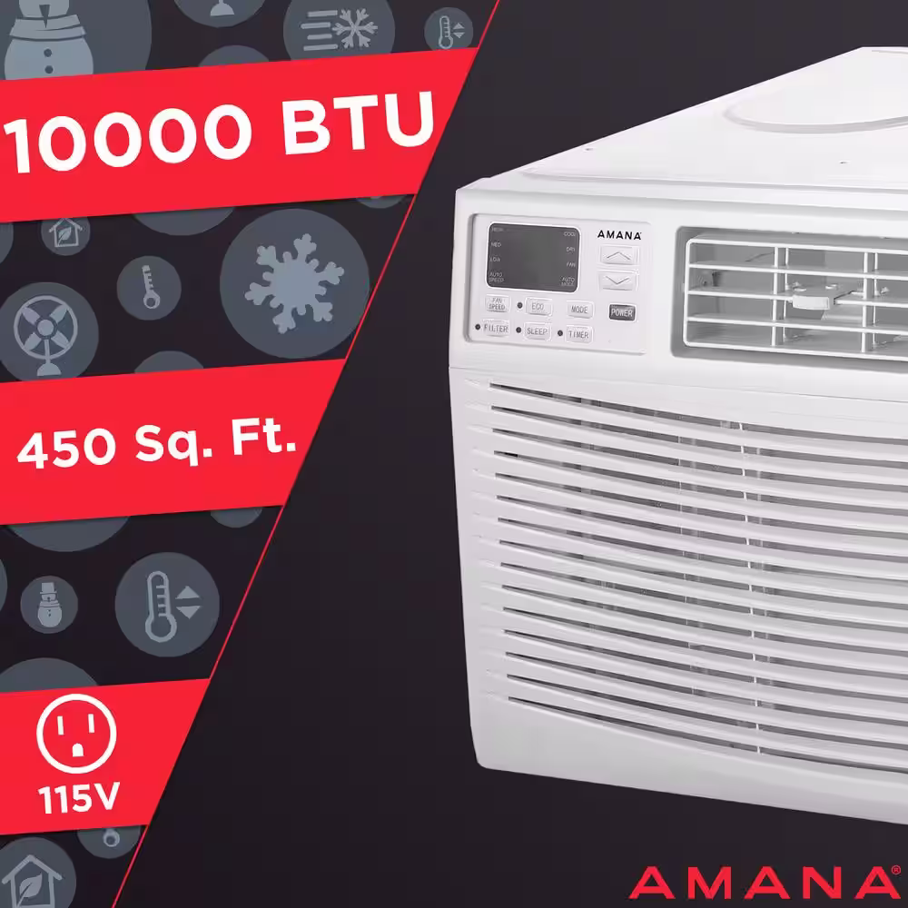 None 10,000 DOE BTU 115 Volts Window-Mounted Air Conditioner with Remote Control