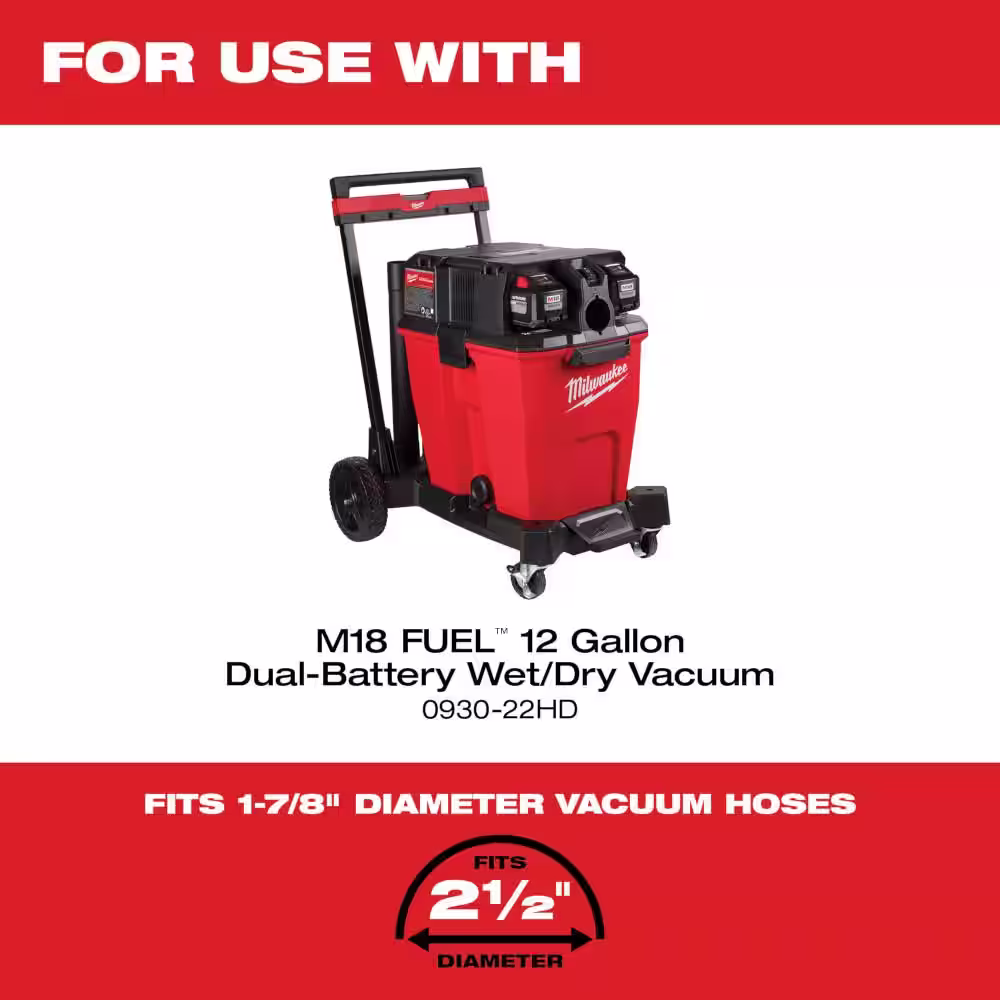 Milwaukee 2-1/2 in. Curved Nozzle for Wet/Dry Shop Vacuums (1-Piece)
