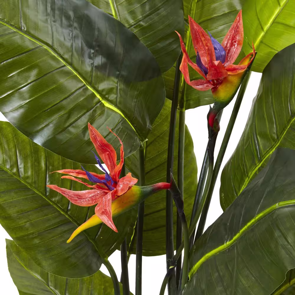 Nearly Natural 58 in. Artificial Real Touch Bird of Paradise Plant