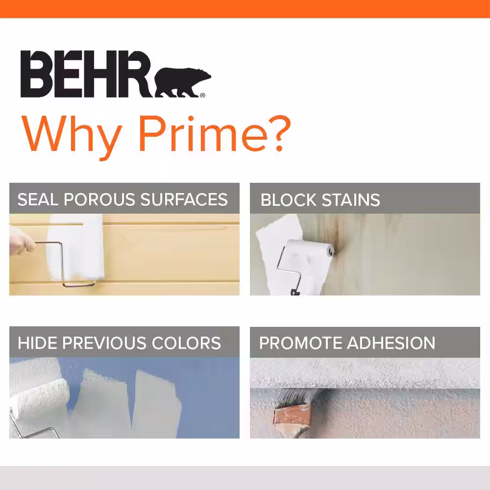 BEHR 1 gal. White Interior/Exterior Metal Primer