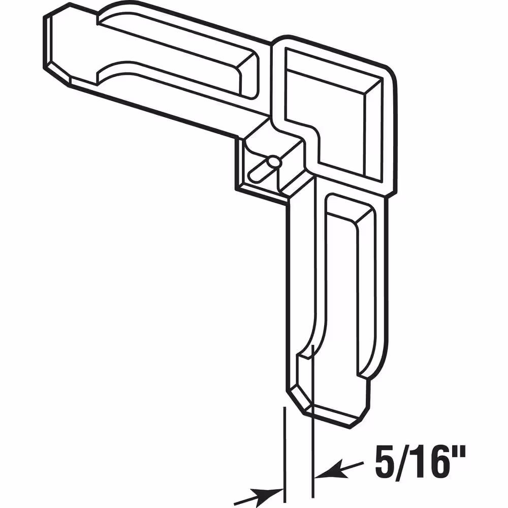 Prime-Line 5/16 in. x 3/4 in., White, Plastic, Screen Frame Corner (100-pack)