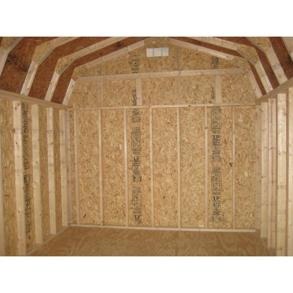 LITTLE COTTAGE CO. Classic Gambrel 8 ft. x 10 ft. Wood Storage Building DIY Kit with 6 ft. Sidewalls with Floor