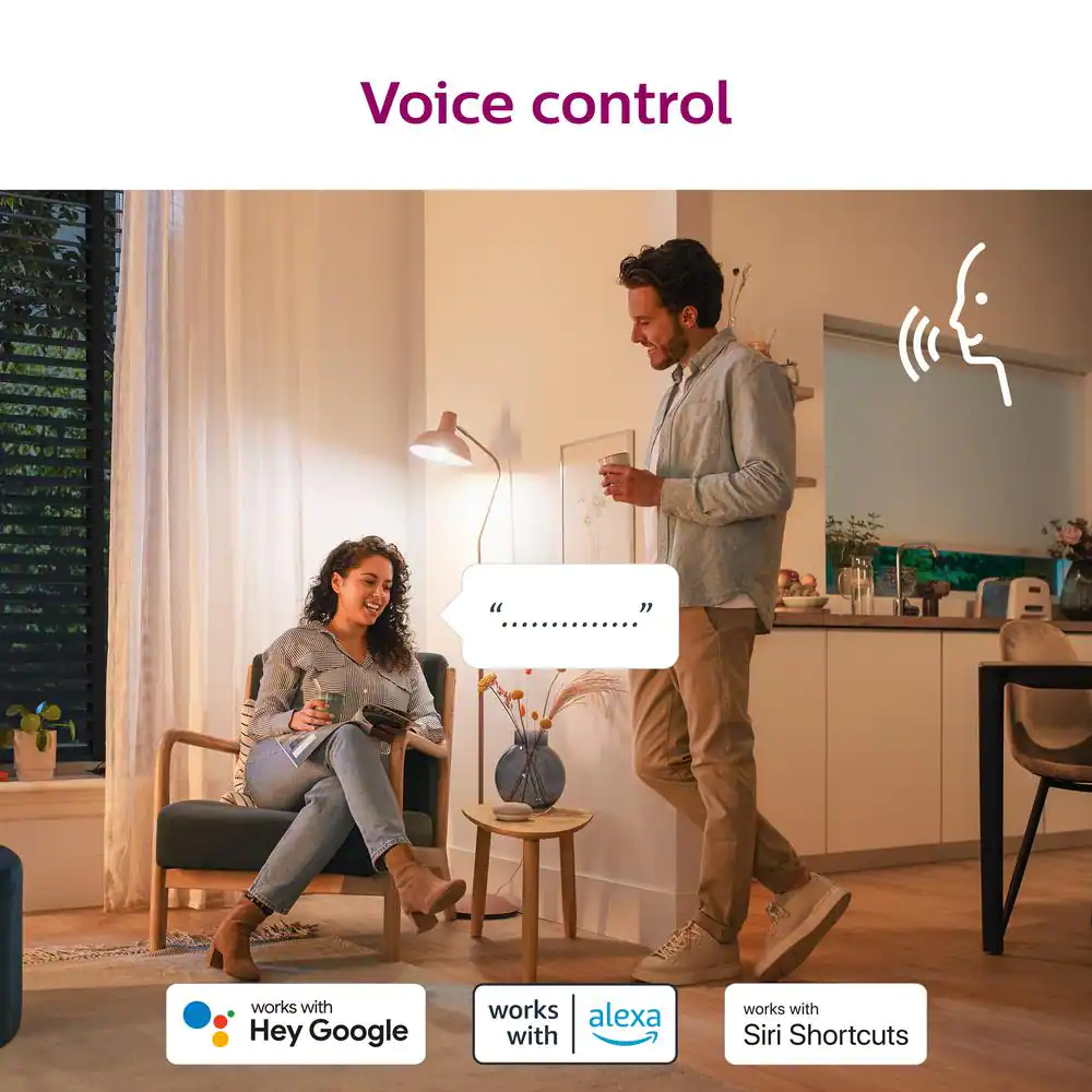 Philips 40-Watt Equivalent A15 Smart Wi-Fi LED Tuneable White Light Bulb Powered by WiZ with Bluetooth (2-Pack)