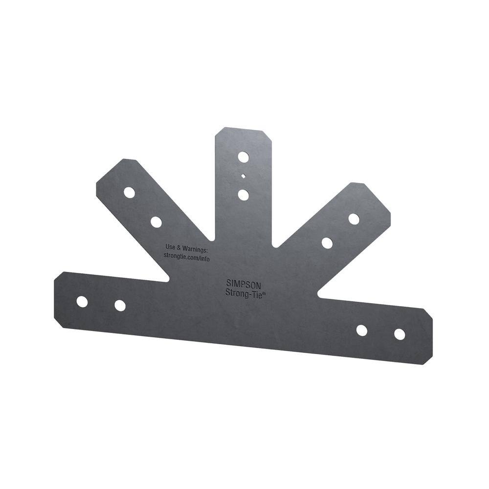Simpson Strong-Tie Outdoor Accents Avant Collection 12:12 Pitch, Black Powder-Coated Gable Plate for 4x Lumber