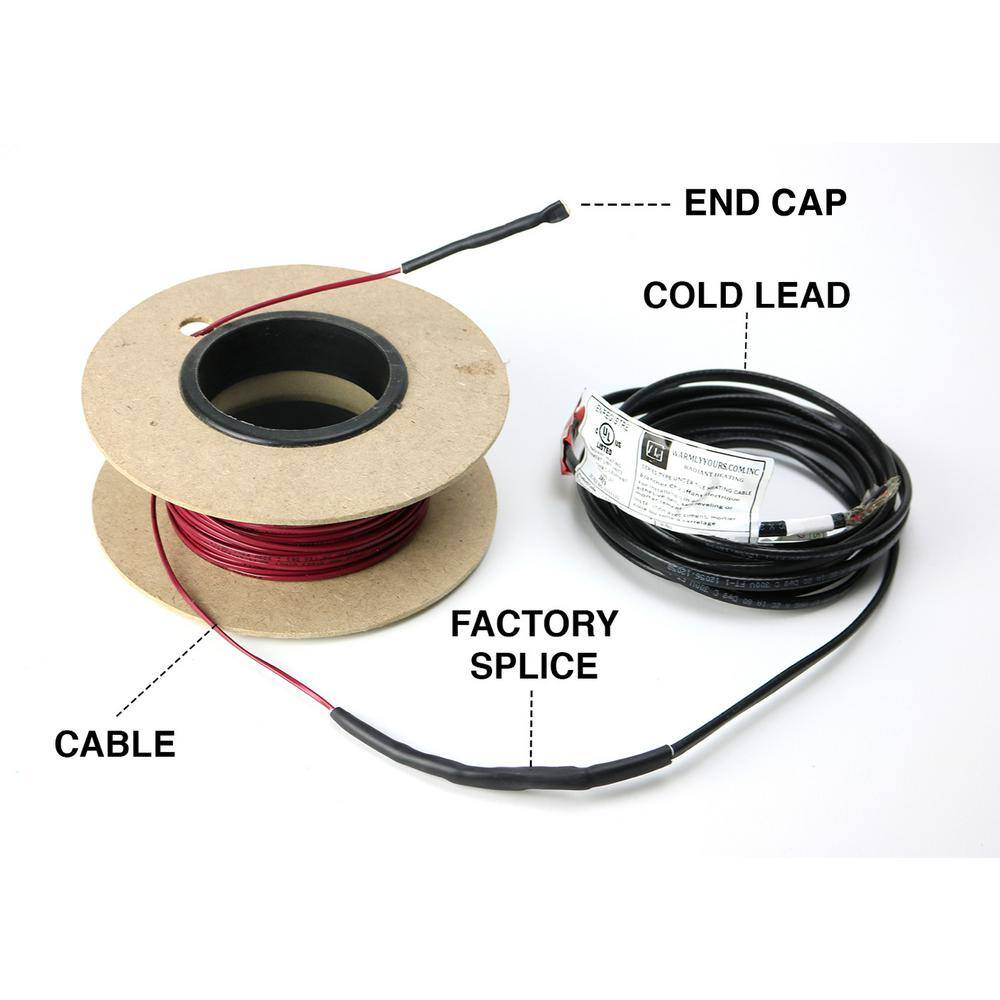 WarmlyYours 120 ft. Cable System with Wi-Fi Touch Screen Thermostat (30 Sq Ft)