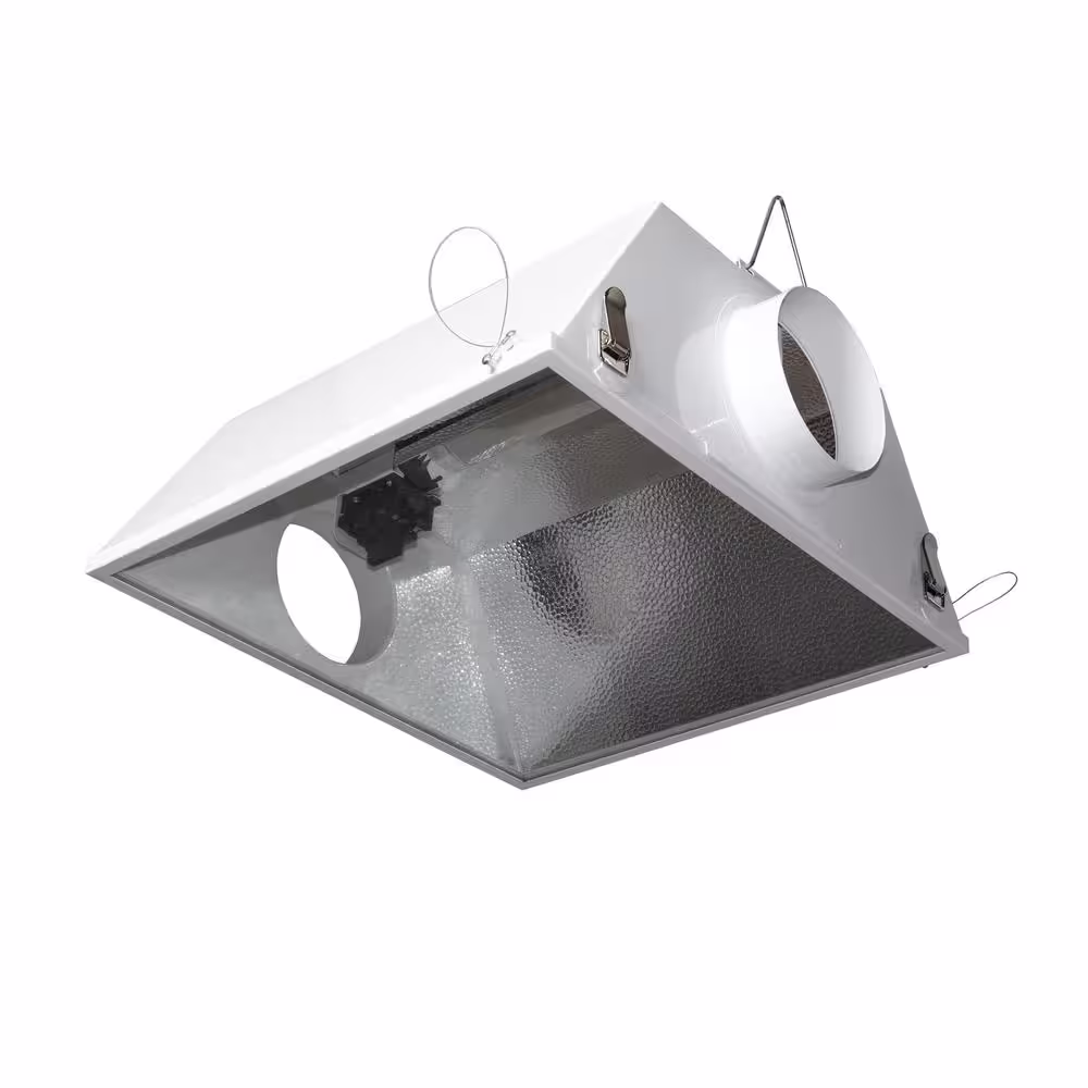 Hydro Crunch Double Ended Large Air Cooled with 6 in. Duct and Glass Panel Grow Light Reflector for up to 1000-Watt