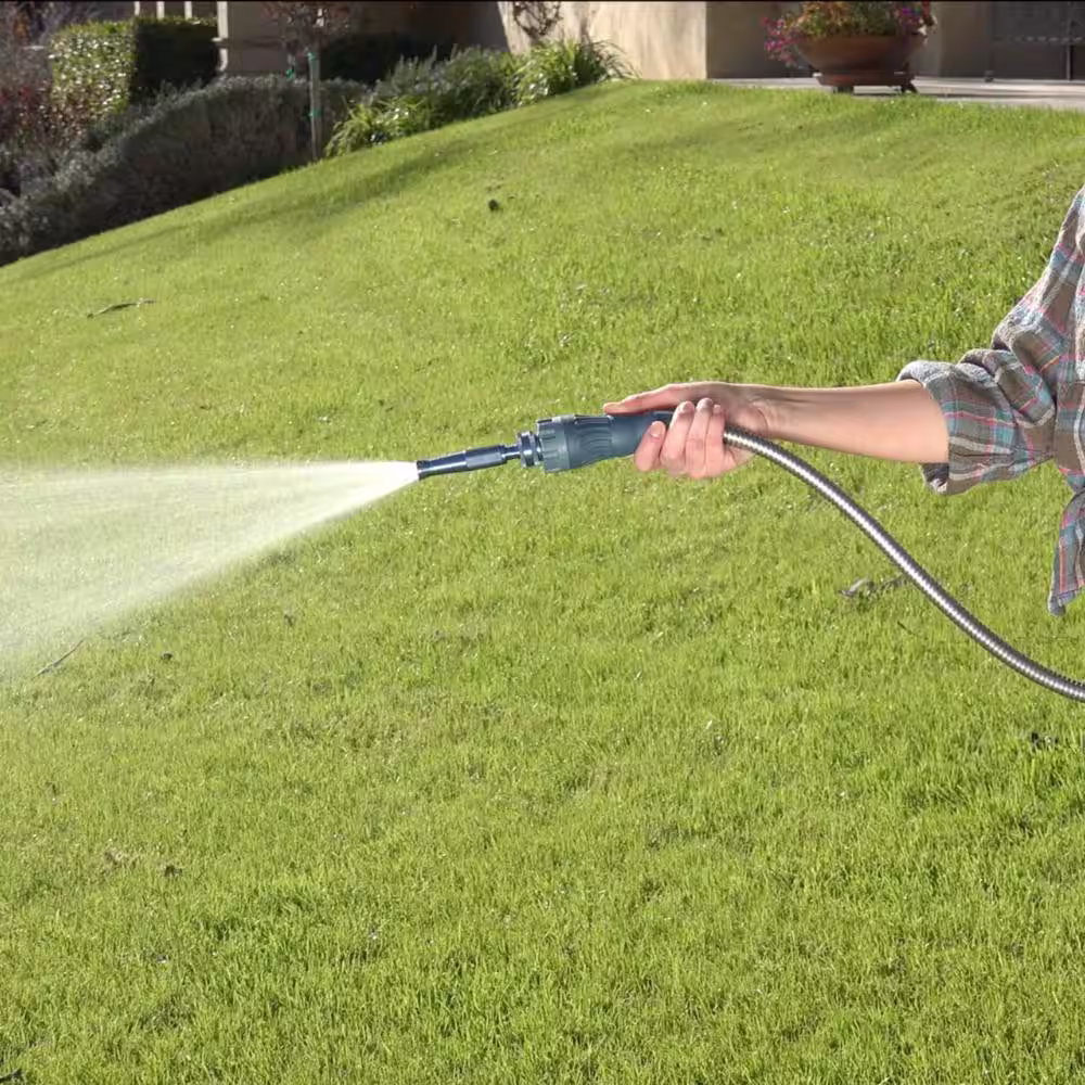 BERNINI FOUNTAINS Pro 5/8 in Dia x 50 ft. Length Light Kink Free Metal Hose - Green