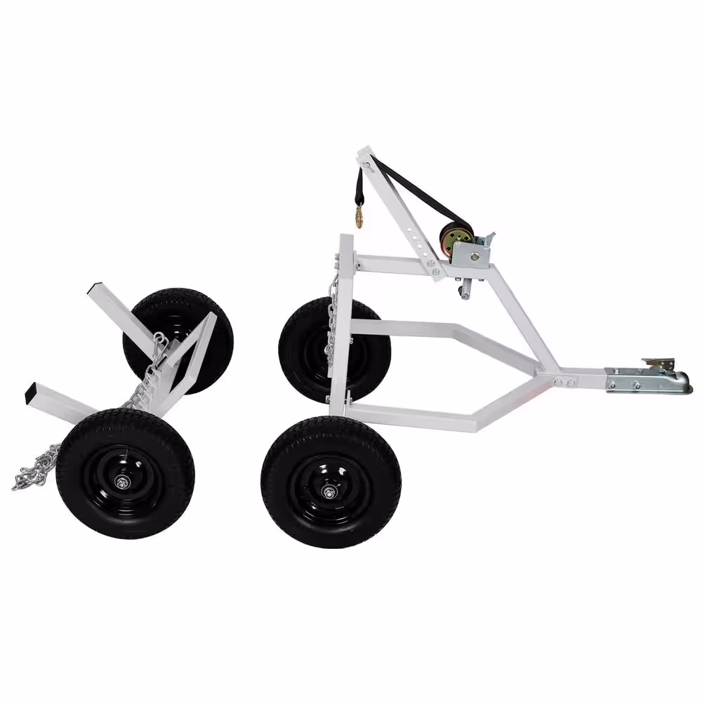 Tatayosi ATV Log Skidding Arch and Holder - 1,000Lb Capacity, Cream White