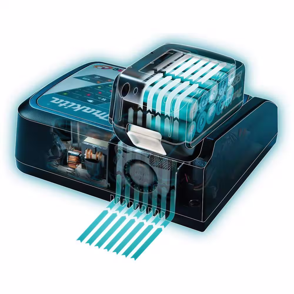 Makita 18-Volt LXT Lithium-Ion Battery and Rapid Optimum Charger Starter Pack (5.0Ah) with bonus 18V LXT Battery 5.0Ah