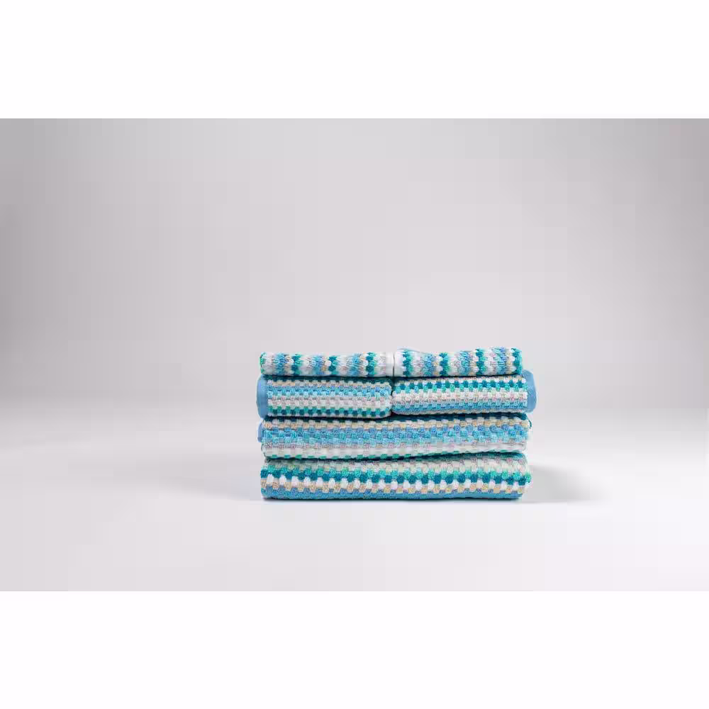 Lintex Color Pop 6-Piece Ocean 100% Cotton Bath Towel Set