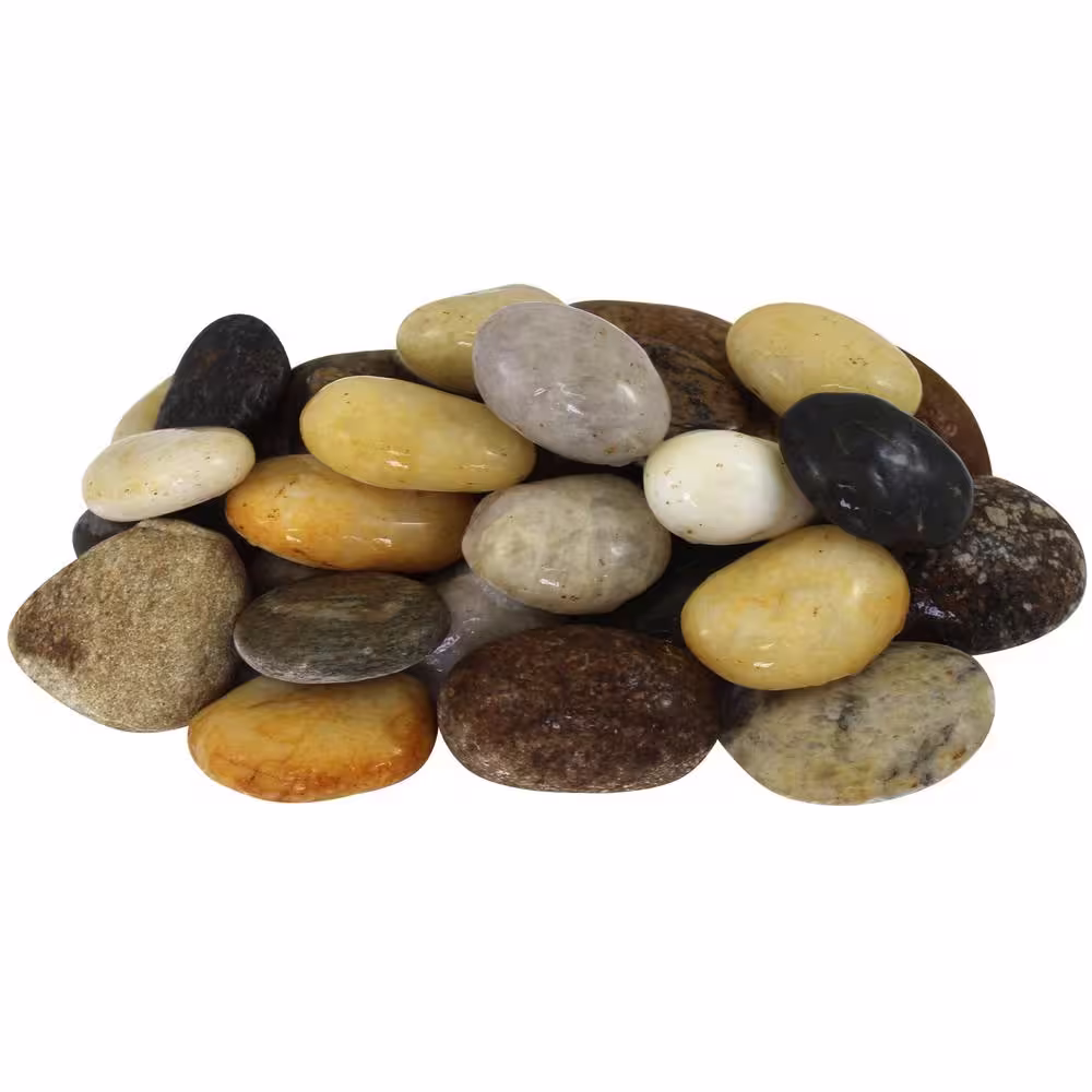 Rain Forest 27.5 cu. ft. 1 in. to 3 in. 2200 lbs. Medium Mixed River Pebbles