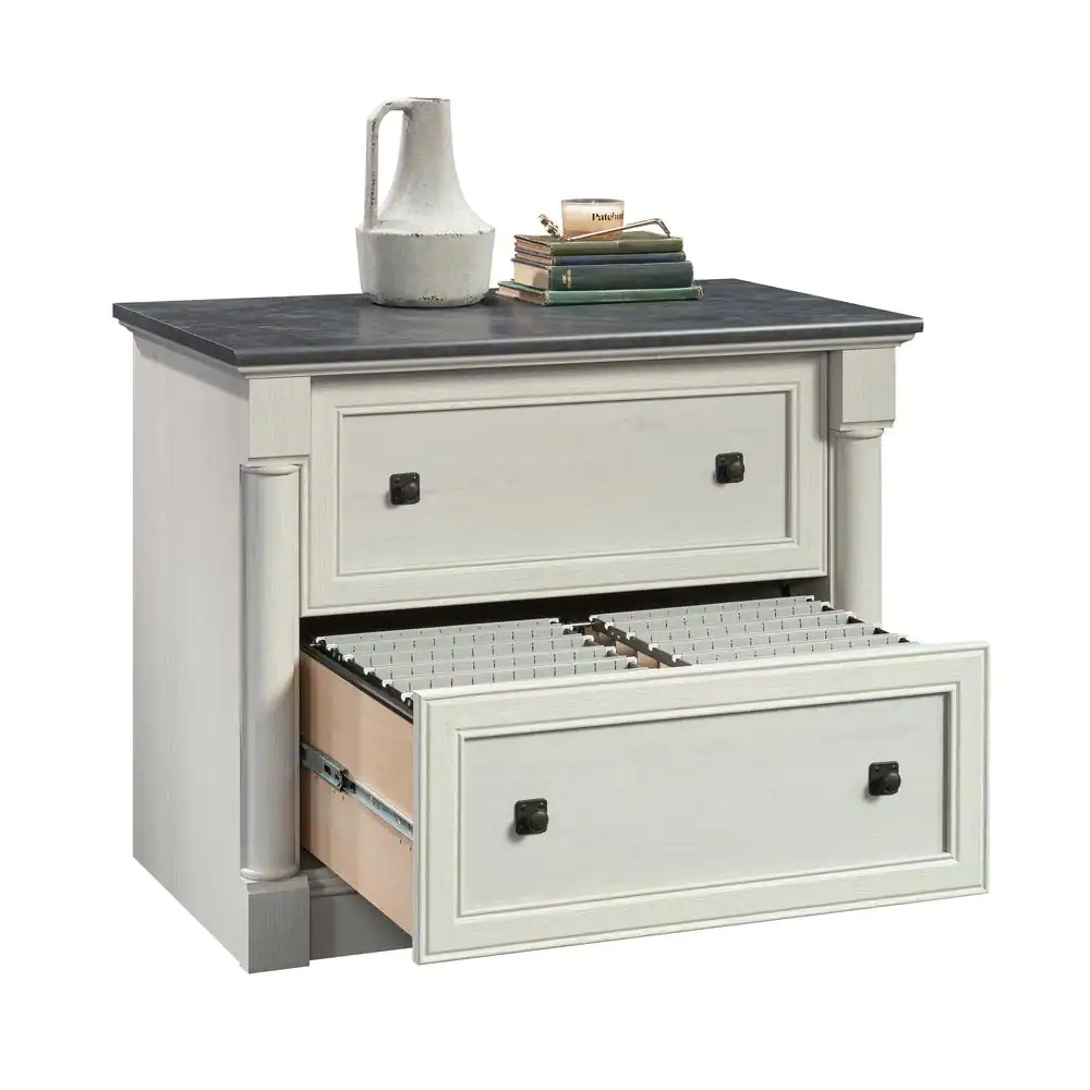 SAUDER Palladia Glacier Oak Decorative Lateral File Cabinet with 2-Drawers