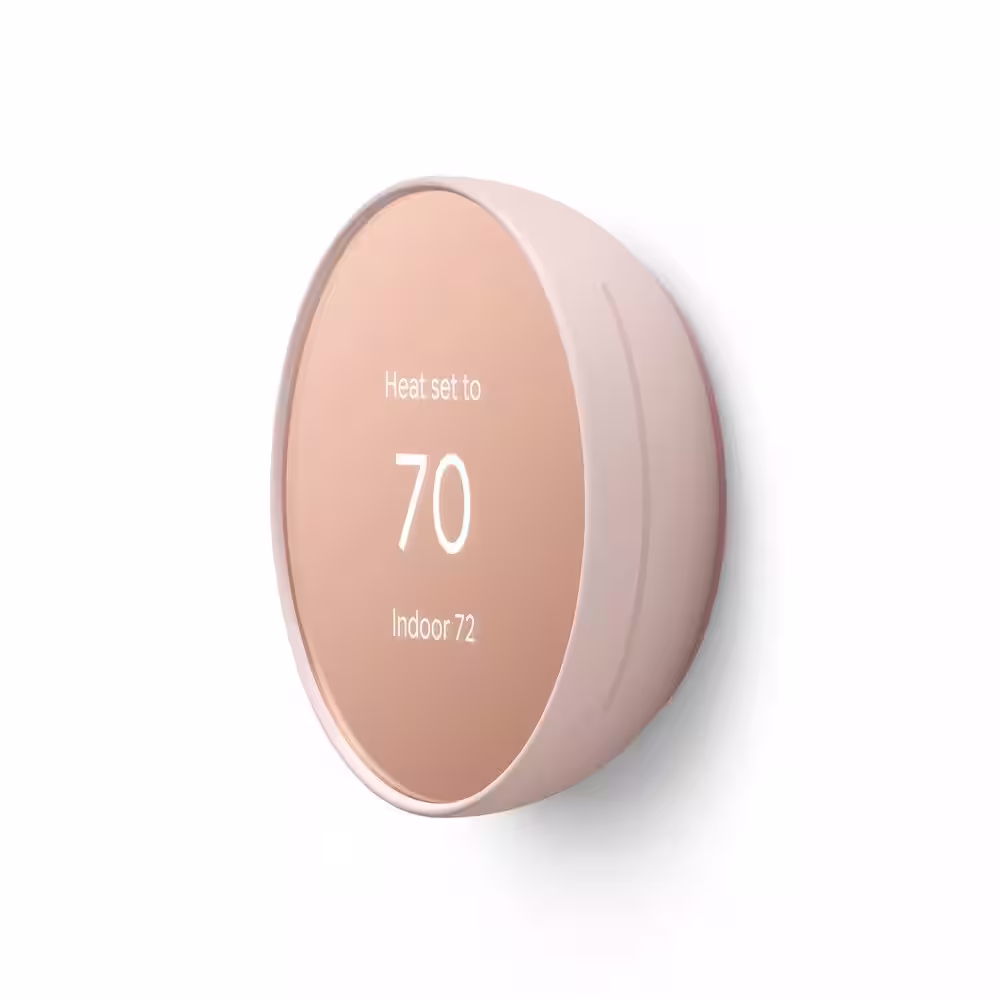 Google Nest Thermostat - Smart Programmable Wi-Fi Thermostat Sand + Nest Thermostat Trim Kit Shell