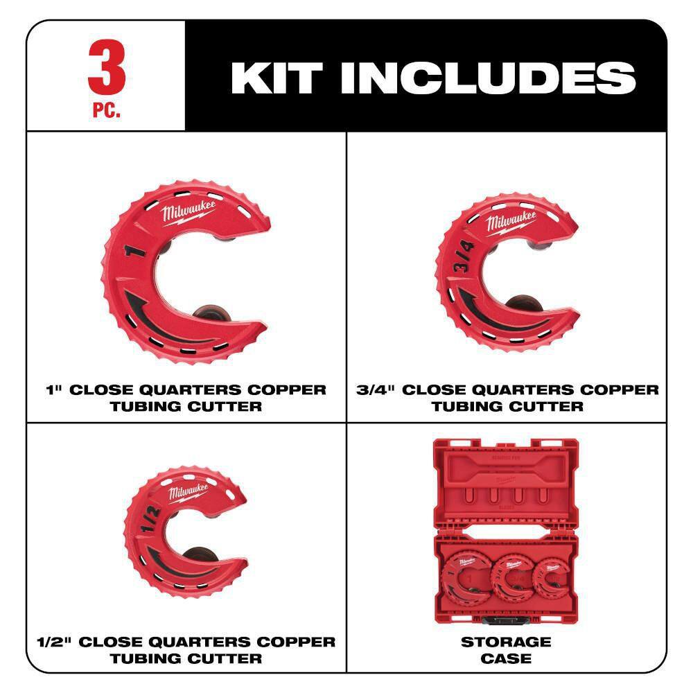 Milwaukee Close Quarters Tubing Cutter Set (3-Piece) W/ Demo Screwdriver Drivers (2-Piece)