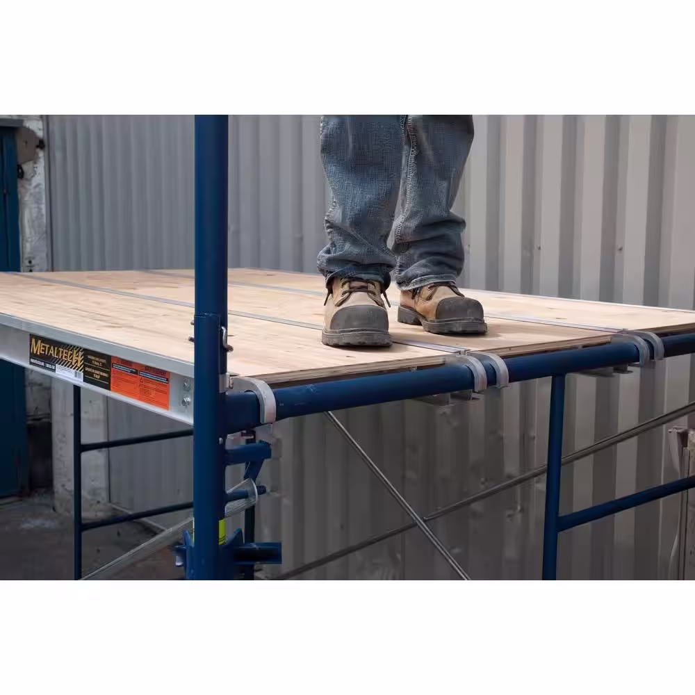 MetalTech 7 ft. Safety Guard Rail in Galvanized Steel, Tool/Equipment for Exterior Construction Scaffolding