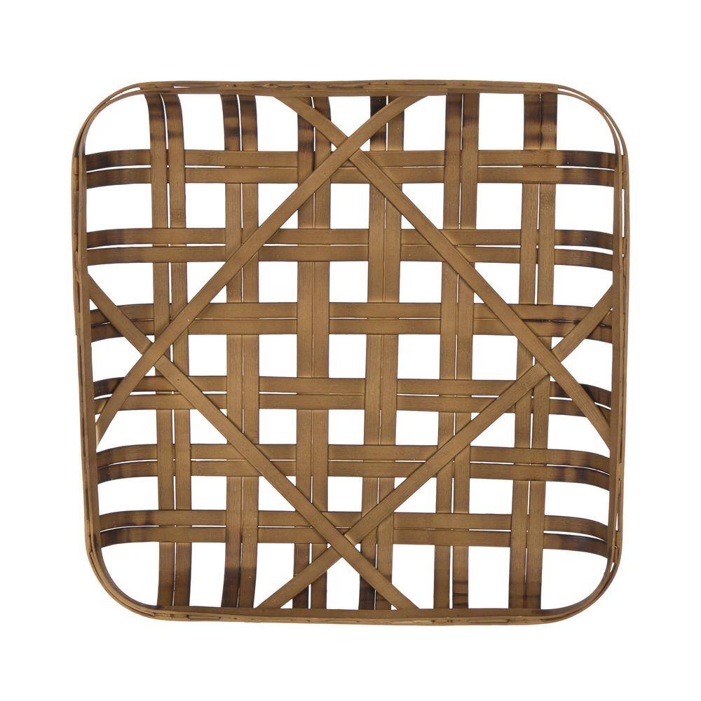 Glitzhome 24 in. L Tobacco Wicker Basket