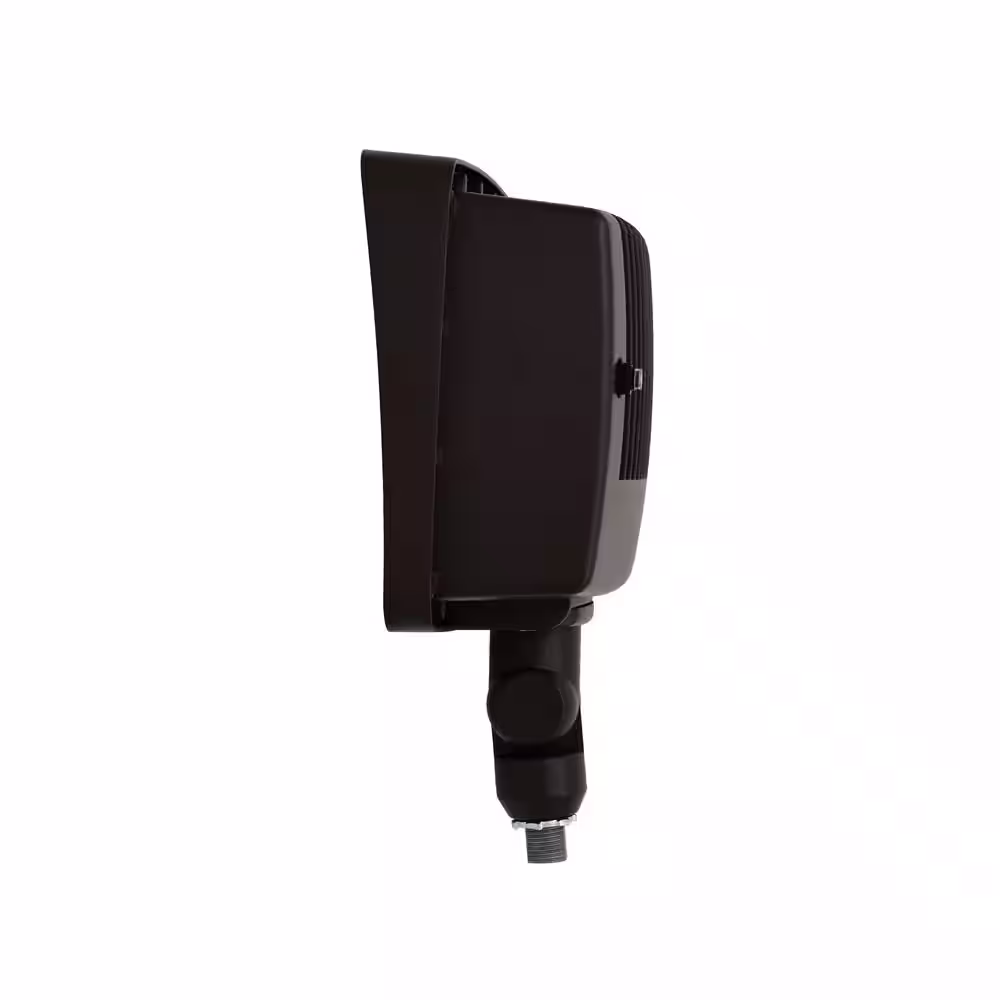 Commercial Electric 400W Equivalent Integrated LED Bronze Outdoor High Output Flood Light, 12,000 Lumens, 4000K, Dusk-to-Dawn