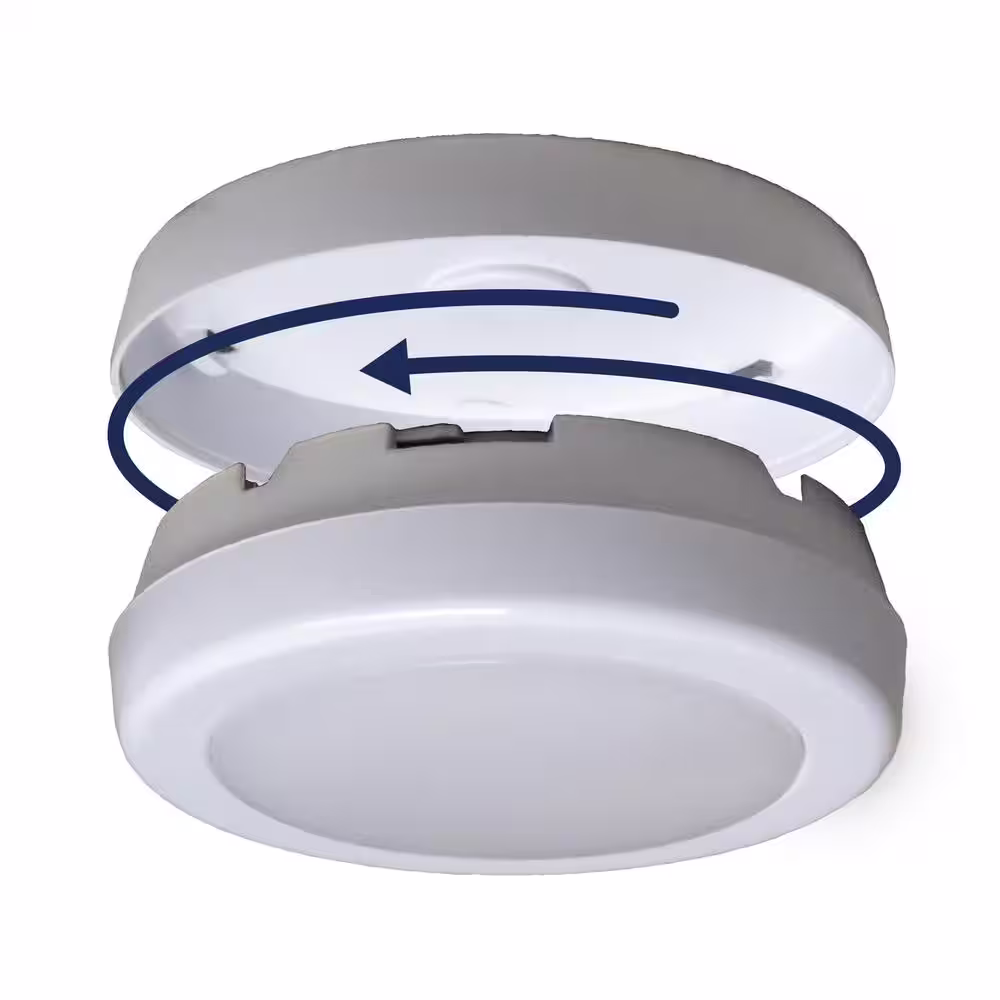 Westek LED White Color Changing Adjustable Puck Light with Remote (2-Pack)