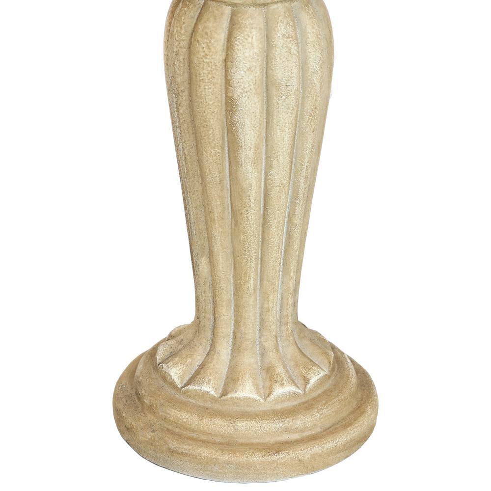 Sunnydaze Decor Grecian Garden Reinforced Concrete Bird Bath 16 in.