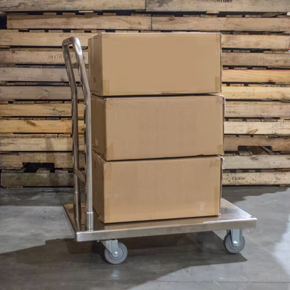 PRO-SERIES 500 lbs. Capacity Stainless Steel Platform Truck Utility Cart