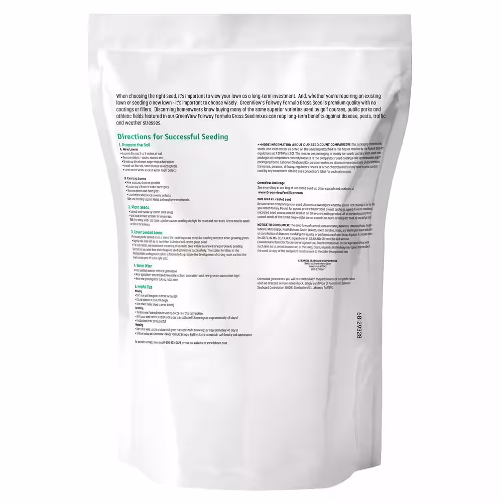 GreenView 3 lbs. Fairway Formula Grass Seed Turf Type Tall Fescue Shady Mixture
