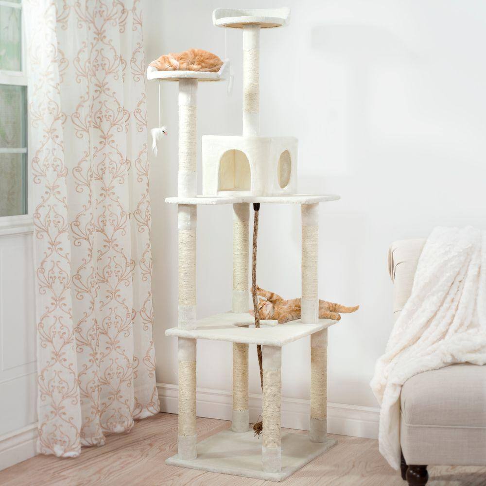 PAW Ivory Sleep and Play Cat Tree