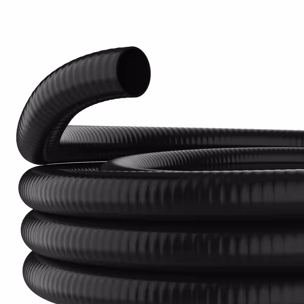 Alpine Corporation 2 in. x 25 ft. Schedule 40 Black PVC Ultra Flexible Hose for Koi Ponds, Irrigation, Water Gardens and More