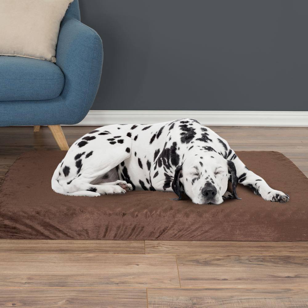 Petmaker Large Brown Egg Crate and Memory Foam Orthopedic Pet Bed
