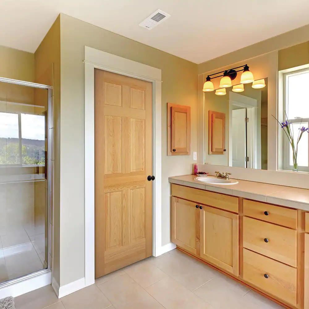 Builders Choice 6-Panel Unfinished Clear Pine Interior Door Slab