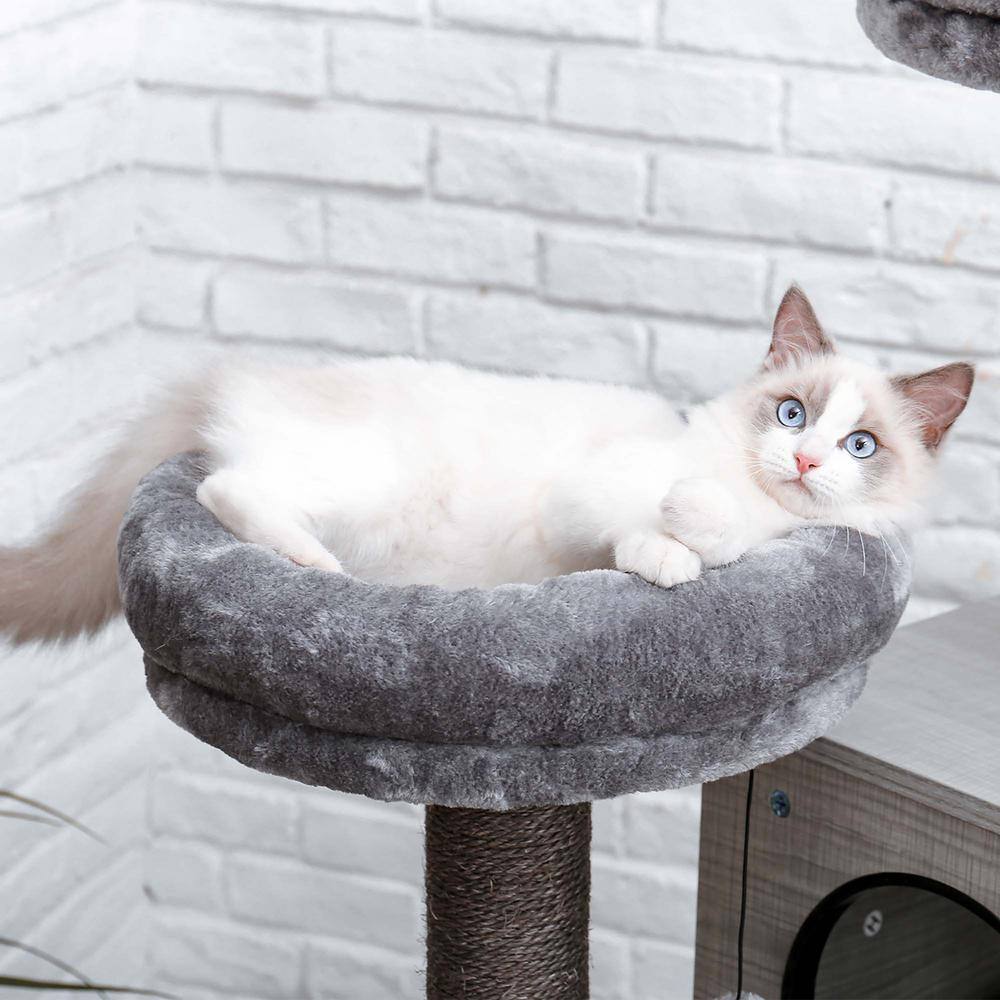 Foobrues All-in-1 Marble Cat Tree Medium Activity Center