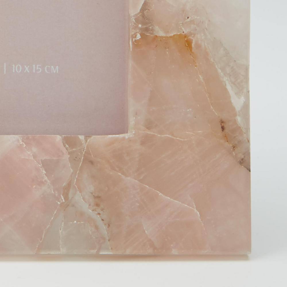 Two's Company Pink Quartz Picture Frames in Gift Box Includes 2-Sizes: 4 in. x 6 in. and 5 in. x 7 in. (Set of 2)