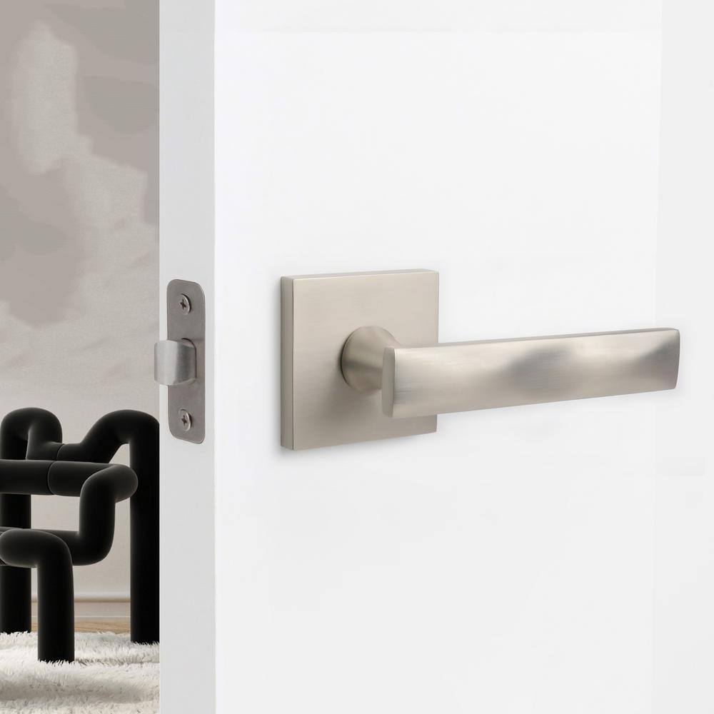 McBowery Essex Satin Nickel Double Dummy Modern Door Lever
