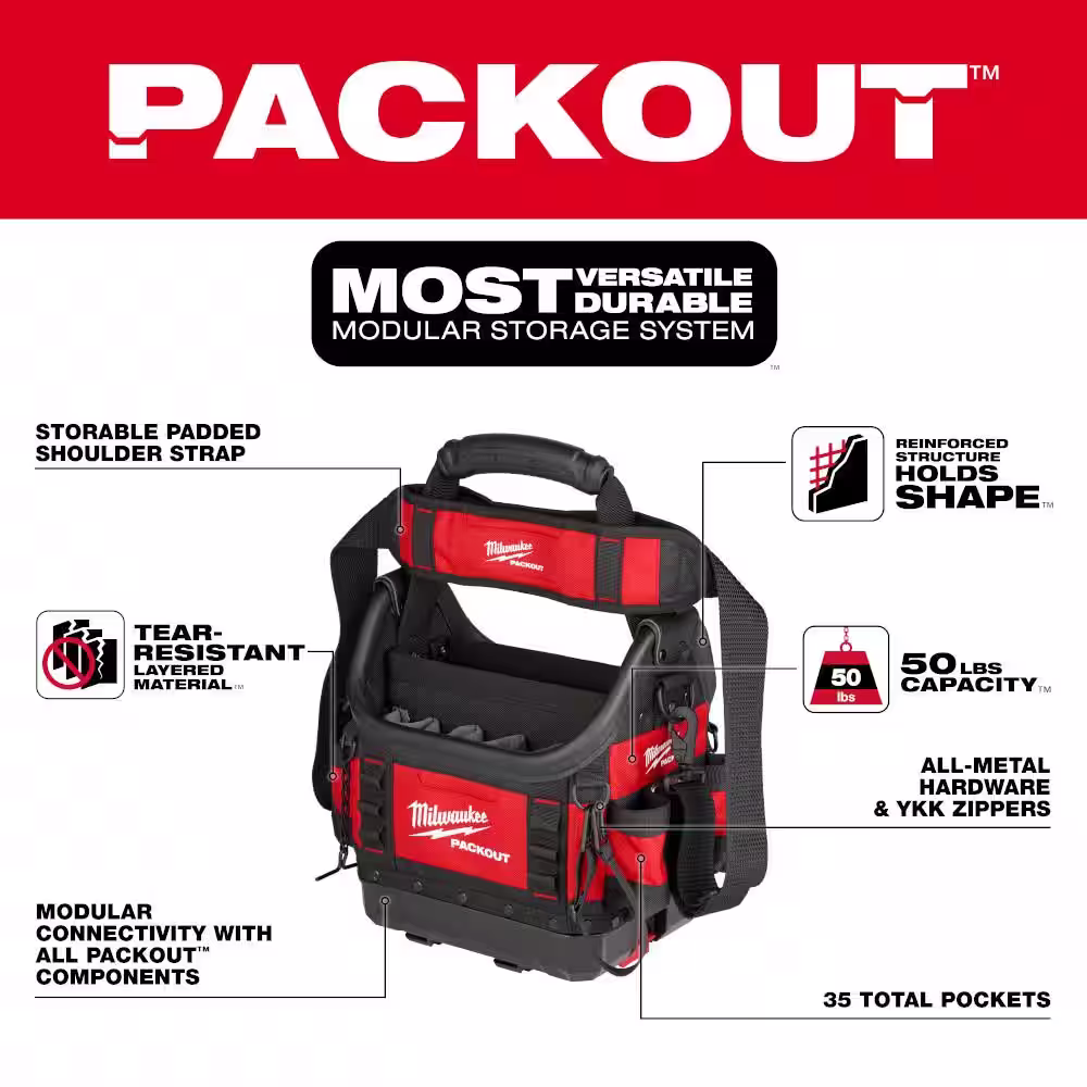 Milwaukee PACKOUT 10 in. Structured Tote