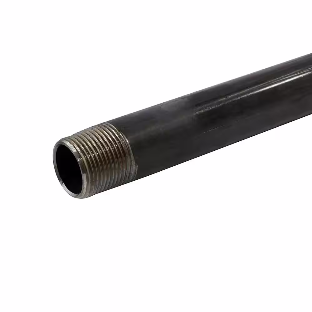 The Plumber's Choice 1 in.x 18 in. Black Steel Pipe