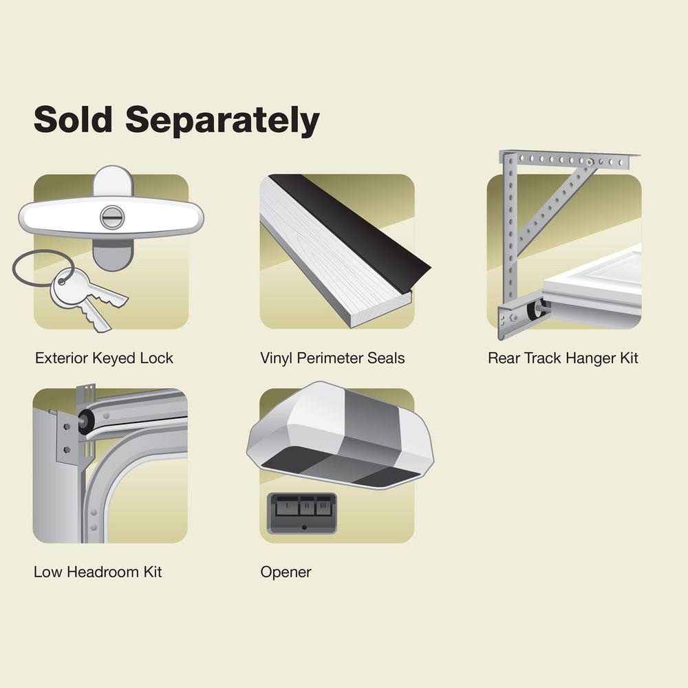 Clopay Gallery Steel 9 ft. x 7 ft. 6.5 R-Value Insulated Solid Medium Finish Garage Door