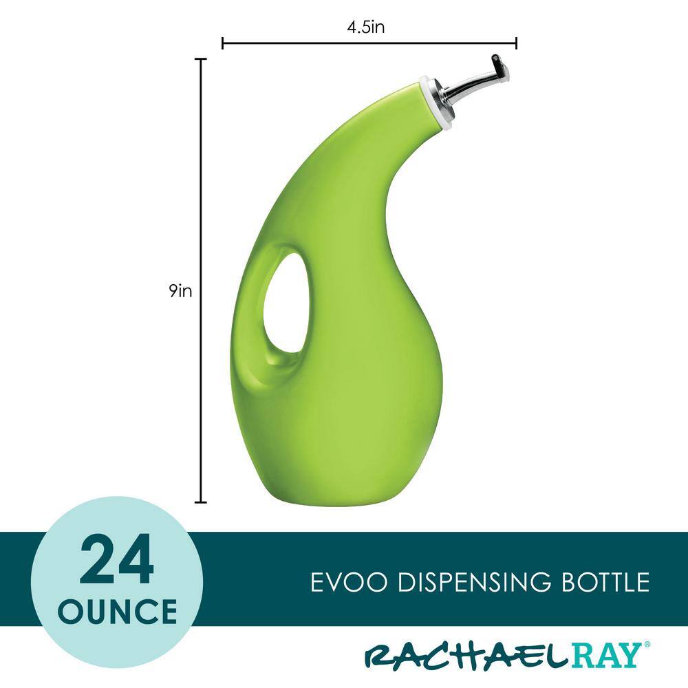 Rachael Ray Stoneware Green Oil & Vinegar Dispensing Bottle